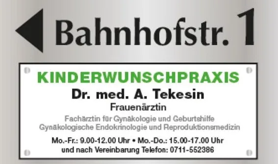 Kinderwunschpraxis Frauenärztin Stuttgart Cannstatt Dr. med. Aynur Tekesin